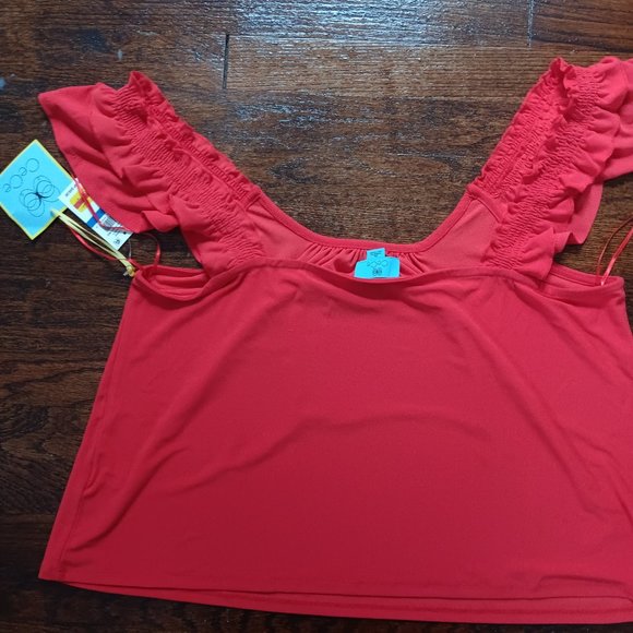 Ce Ce Red Sleeveless Blouse Size W XL - Picture 4 of 4